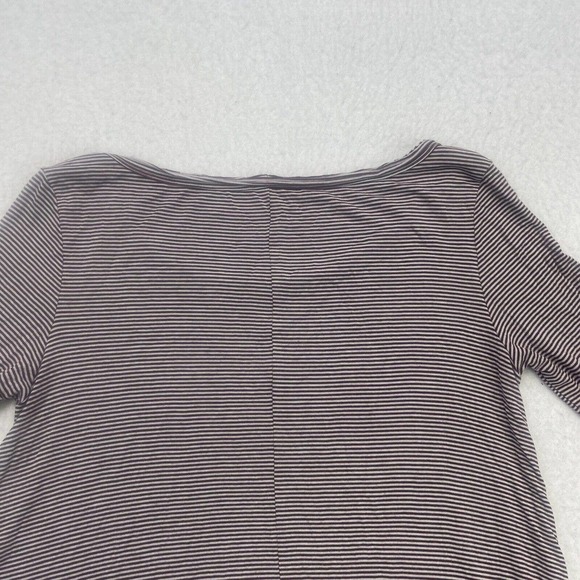 American Eagle Shirt Womens XS Soft & Sexy Purple Gray Striped Short Sleeve - Picture 11 of 12